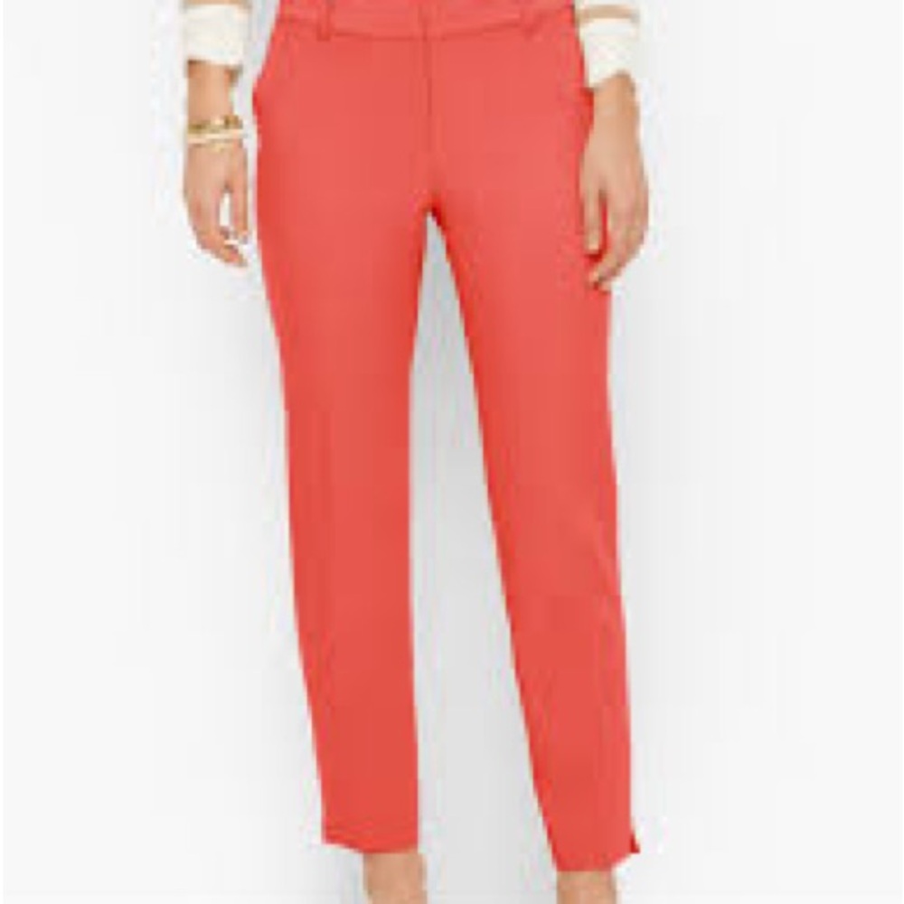 TALBOTS Vibrant Coral Cropped Pants